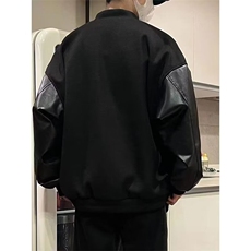 单排扣青春流行毛呢印花春秋夹克标准纯色简约棒球领长袖外穿男，男装夹克，星座1210-1
