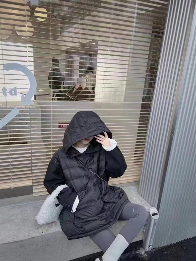拼接羽绒服，女装羽绒服，依多坊
