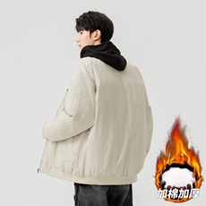 棒球服外套男女棉服美式潮牌复古高级感男装宽松飞行员M0822-P98，男装棉衣，星座308B-2