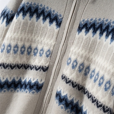 高级感设计~加厚提花山羊绒开衫女宽松休闲秋冬百搭外套上衣毛衣，女装针织衫/毛衣，艾森羊绒