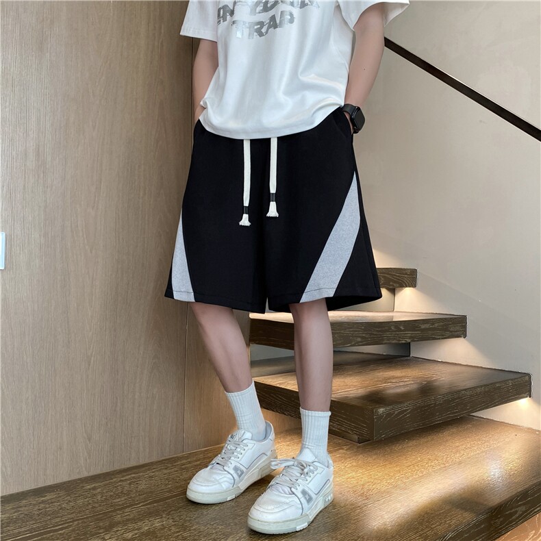 夏季新款潮流拼接设计卫裤百搭宽松五分裤B315-K25574-特p30控58,男装休闲裤,电商B315