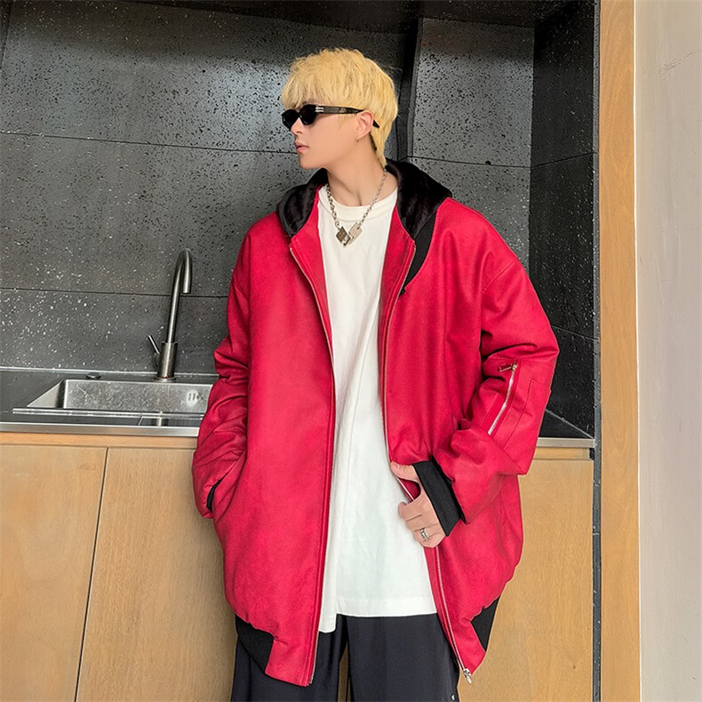 绗棉特批100控158178美式连帽机车棉服棉衣面包服外套男MY245,男装棉衣,电商B370