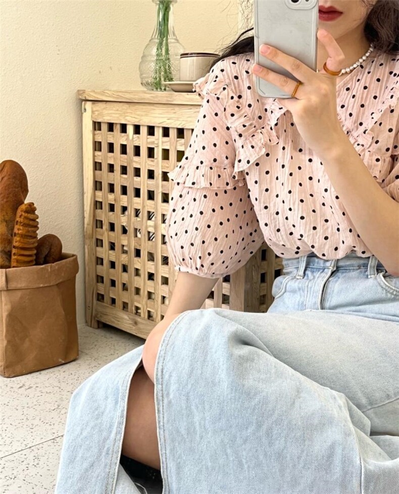 经典韩系点点小衫，其它，DAP