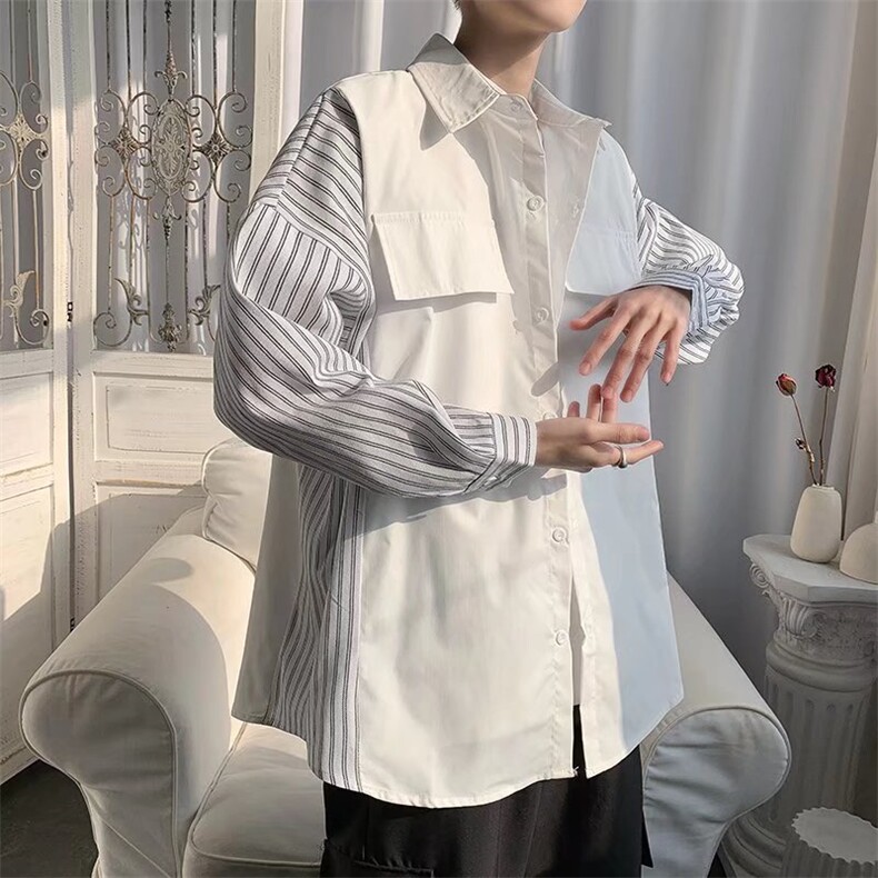 长袖衬衫春款男港风潮流C710P36，男装衬衫，星座1116-2