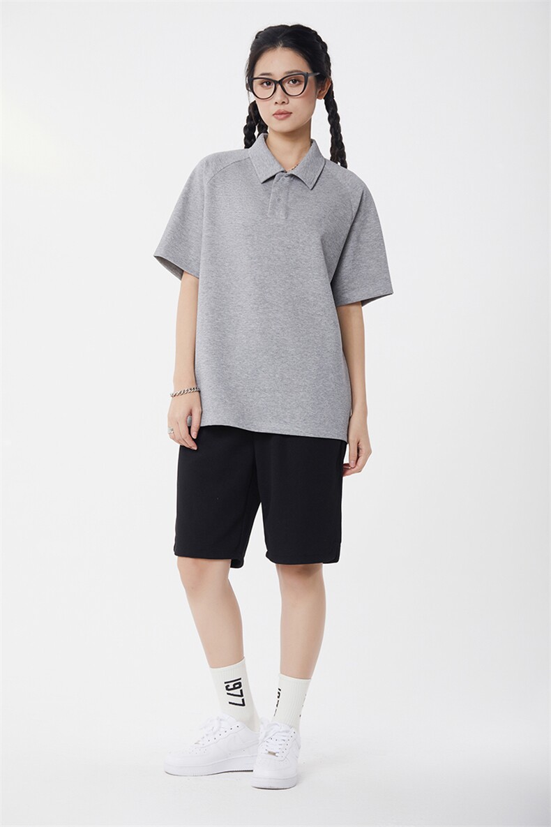 百搭纯色POLO衫男女款大版纯棉打底衫团体班服高克重品质,男装Polo衫,星座301D-4(原星座1004-4）