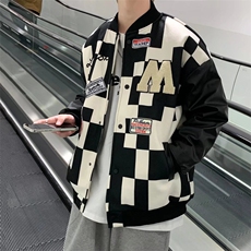 潮流夹克潮男春季棒球领夹克双层植绒刺绣JW1123P55，男装夹克，星座1116-2