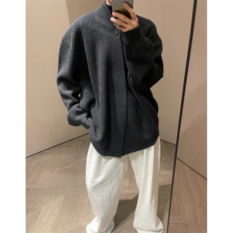 25M805-P80 网图 男女开衫毛衣宽松百搭保暖针织衫毛线衣图片