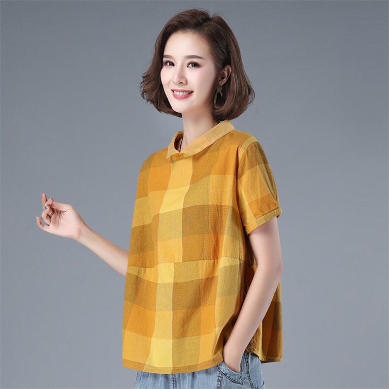 潮流舒适时尚衬衫短袖2021年夏季宽松休闲个性气质,女装衬衫,叶笙衣