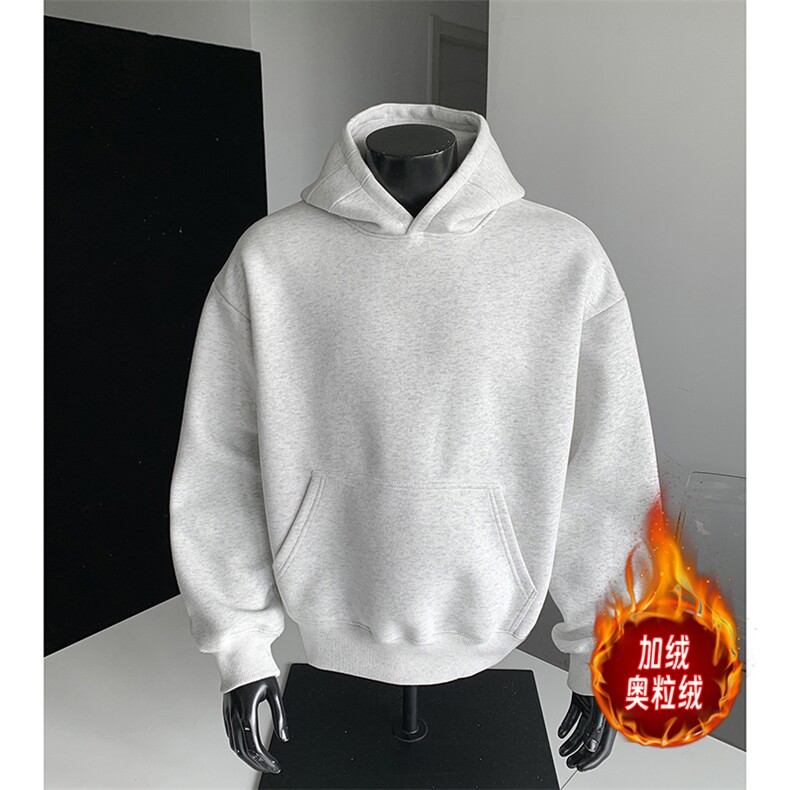 连帽加绒奥粒绒重磅无帽绳500克结构板卫衣硬挺外套 RH5311JR-P58图片