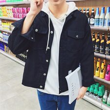 204-JK02-P45男装外套全棉春秋季休闲夹克男士年棒球服外衣韩版，男装夹克，星座204