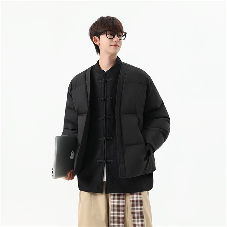 中式唐装男款冬季加厚风汉服青红色立领休闲外套A33-P158,男装民族服装,星座816A（原B366）
