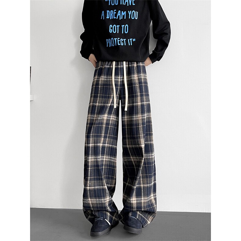 2025春季新款内景大码美式格子裤M-5XHK25027-特P25,男装休闲裤,电商A022