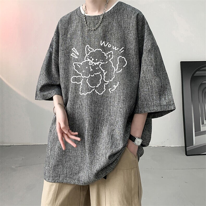 风复古亚麻短袖男棉麻t恤男半袖ZT71427-P35,男装T恤,电商A040