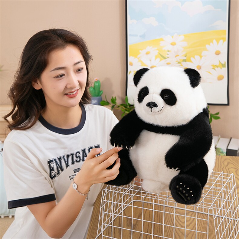 一禾网供 仿真熊猫公仔