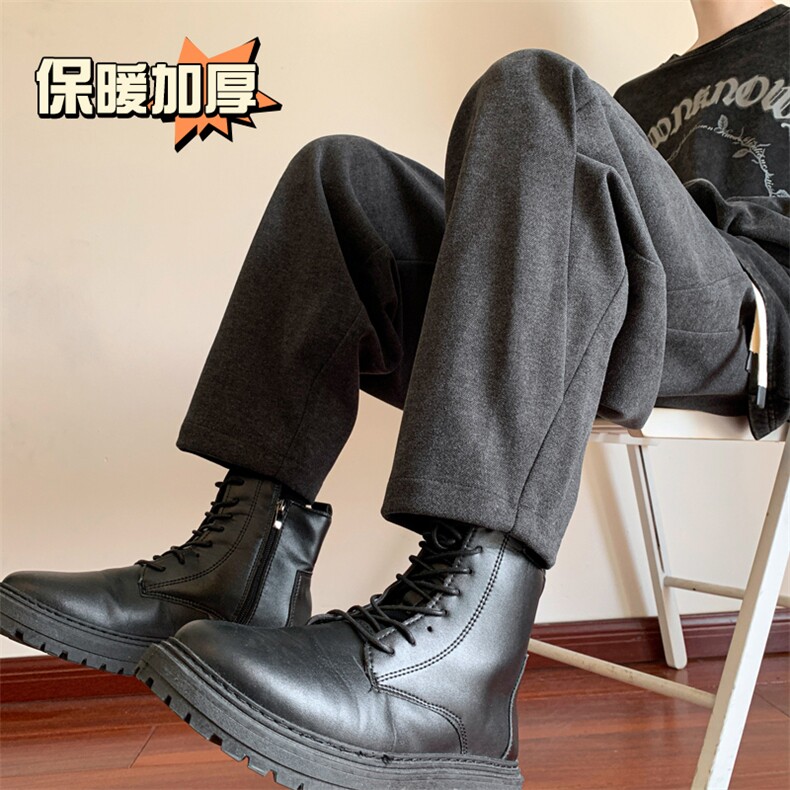 冬季新款加厚抗起球呢料哈伦裤宽松大码休闲萝卜裤小脚男872-P65,男装休闲裤,电商C305A
