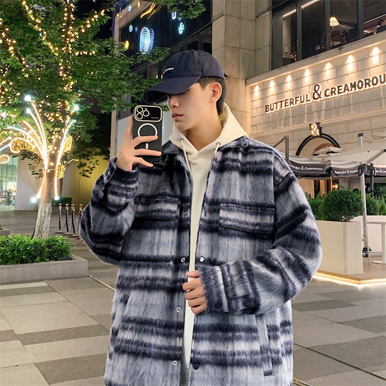 小香风外套男春秋季新款青少年宽松潮流夹克JK0236-P95图片