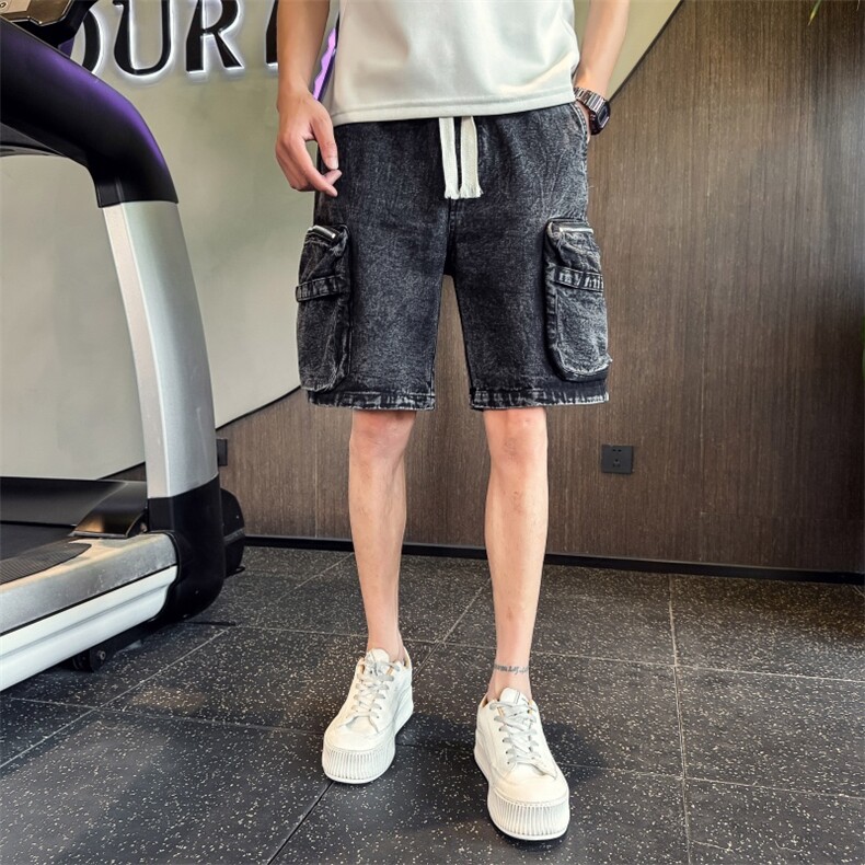 DK5115P6898小伙风店主风工装牛仔短裤五分裤夏季,男装牛仔裤,电商B340