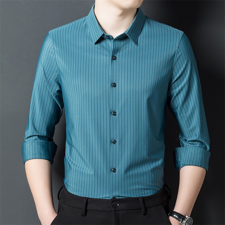 AF5503钱塘2020-3夏季新款男士时尚休闲条纹衬衫高品质P125,男装衬衫,钱塘207-3