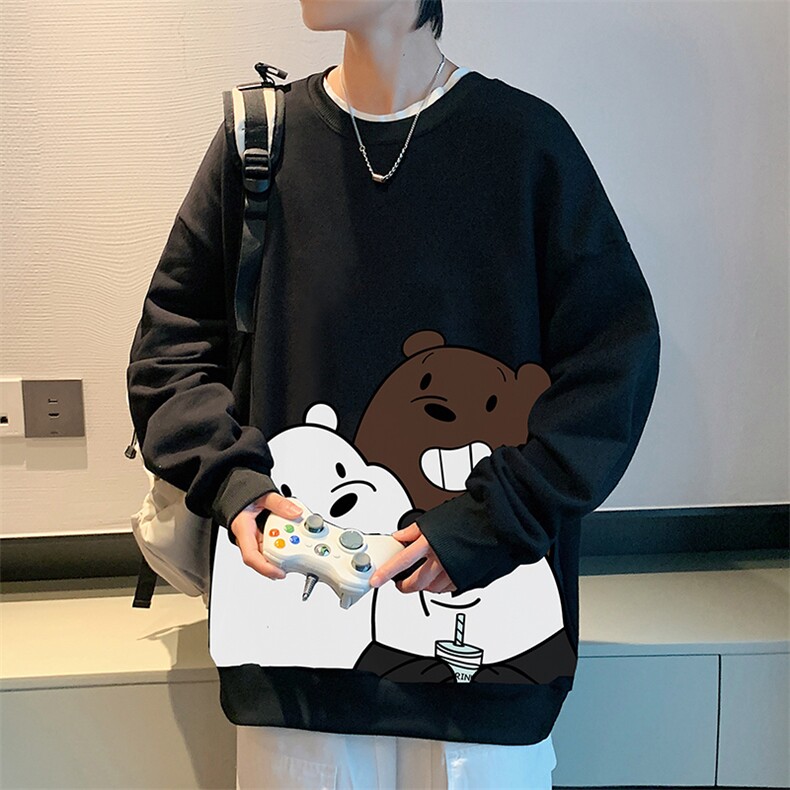 S6277-P28 秋季圆领卫衣男大码韩版宽松长袖外套图片