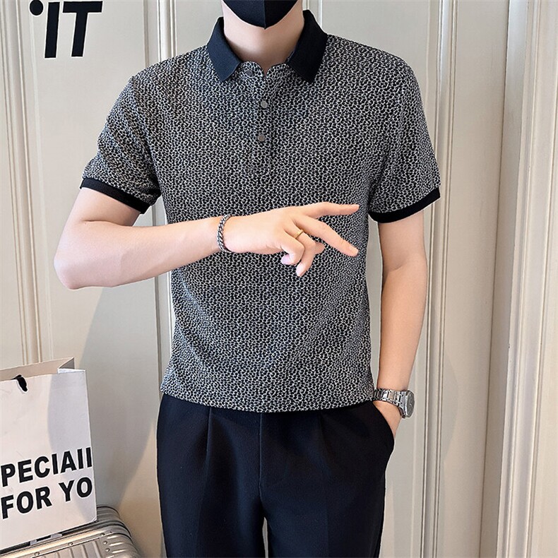 店主风社会小伙男高级感翻领POLO衫男保罗衫301A-1/PL114/P53，男装Polo衫，星座301A-1