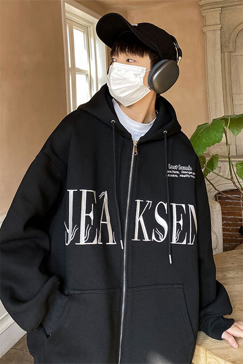 开衫卫衣男连帽潮牌美式欧美高街hiphop外套-JK23104-P75控98,男装卫衣,星座605(原A050)