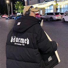 79005-P235控328标90绒子连帽羽绒服男冬季防寒外套潮牌宽松外套，男装羽绒服，电商D310B