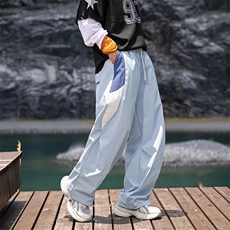 SJ-311B-1-YZ65091-P50控90美式运动拼接防泼水冲锋裤休闲长裤，男装休闲裤，星座311B-1