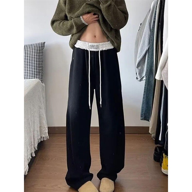 美式高街潮牌男女运动休闲裤直筒宽松卫裤慵懒显瘦休闲长裤子,男装休闲裤,电商A486