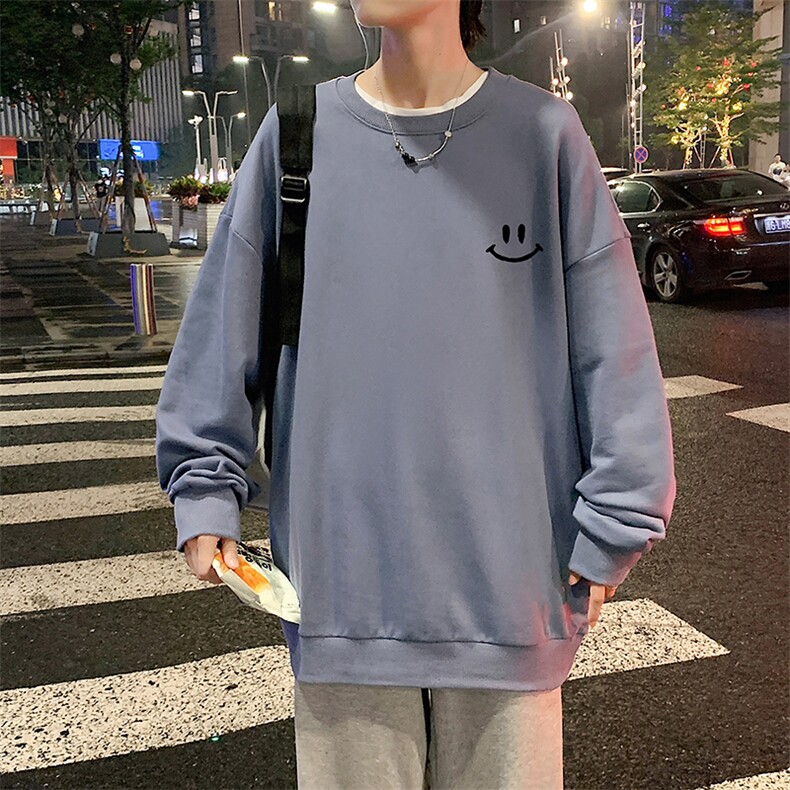 S6204-P28加绒款-P33秋季圆领卫衣男大码韩版宽松长袖外套,男装卫衣,电商A040