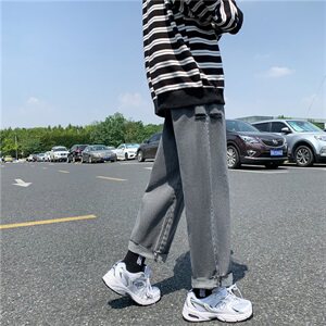 男生新款港风牛仔裤破洞休闲女裤子714-2图片