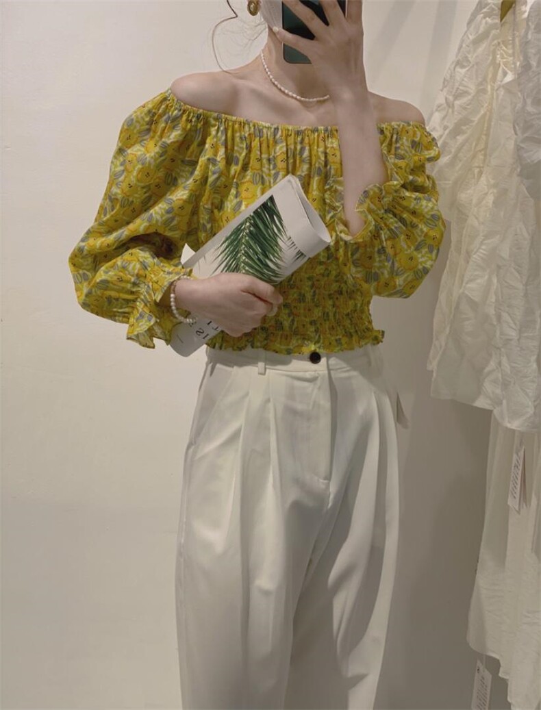 韩系两穿小花上衣，其它，驿谷