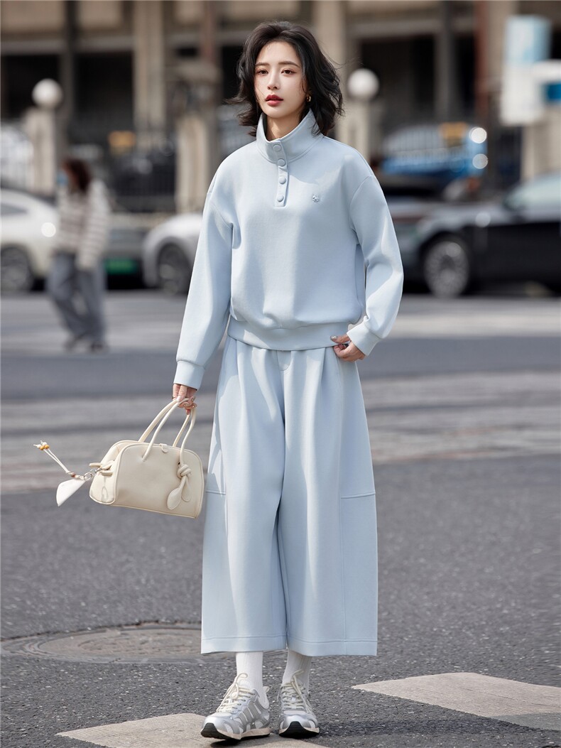2026春装新款休闲套装阔腿裤时尚显瘦两件套裤,女装套装/套裙,姿萝菲