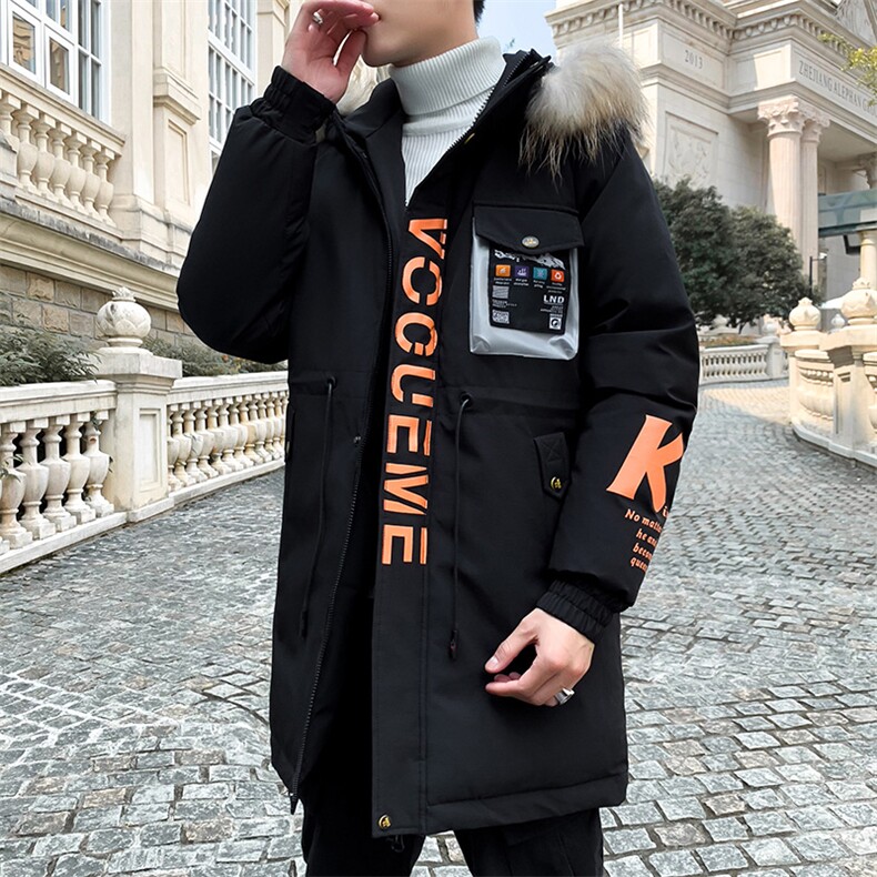 714-3-9805男士高档棉衣潮加厚棉袄长款棉服,男装棉衣,星座1404-3