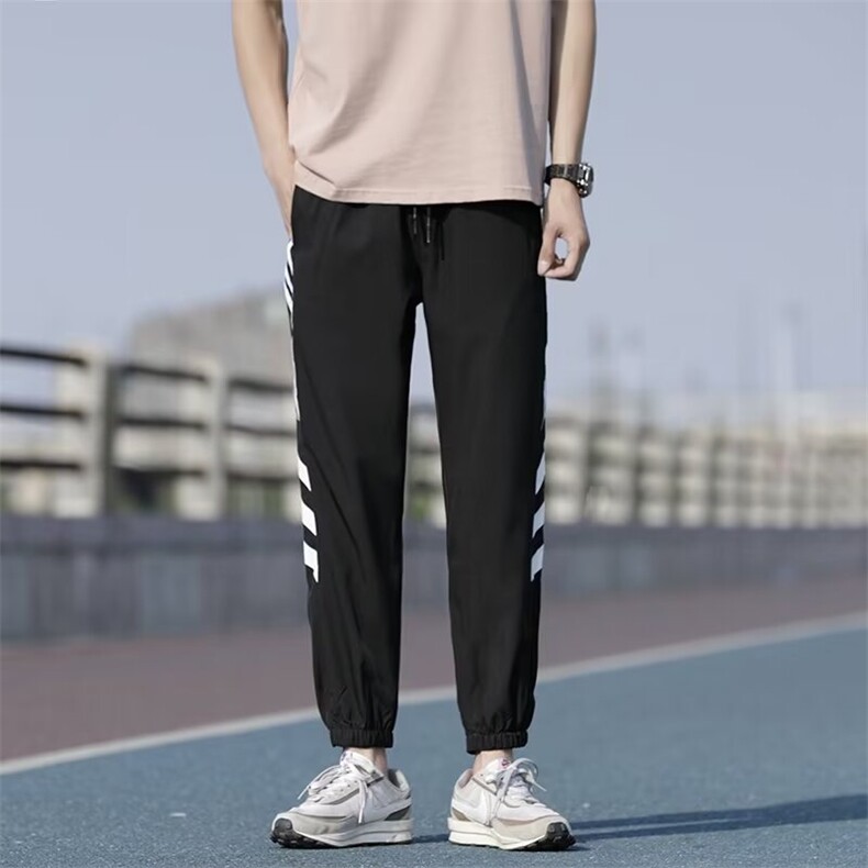 束脚宽松型时尚潮牌长裤运动裤纯色新款男夏季潮休闲裤764/P30,男装休闲裤,星座506