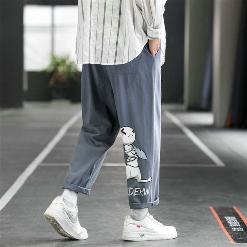 秋季裤子男休闲裤潮流宽松百搭抽绳束脚裤九分裤潮牌DS911T,男装休闲裤,电商A102