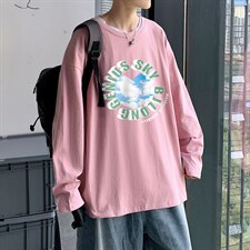 ！秋季打底衫男卫衣男潮流圆领纯棉长袖T恤男CX296-P25，男装T恤，电商B371