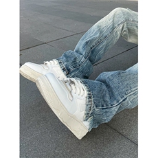 网络图现货！cleanfit毛边牛仔裤高街修身微喇拖地裤RS2379-P70，男装牛仔裤，星座1005-6