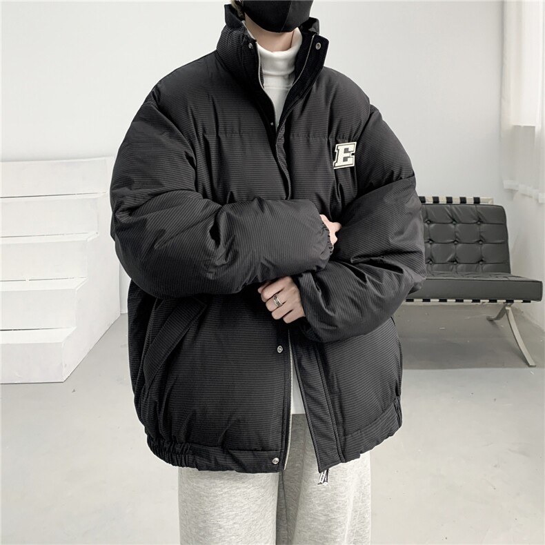 冬季新款机理感暗条纹立领棉衣加厚棉袄MY237-P105控148抖音控168,男装棉衣,电商B370
