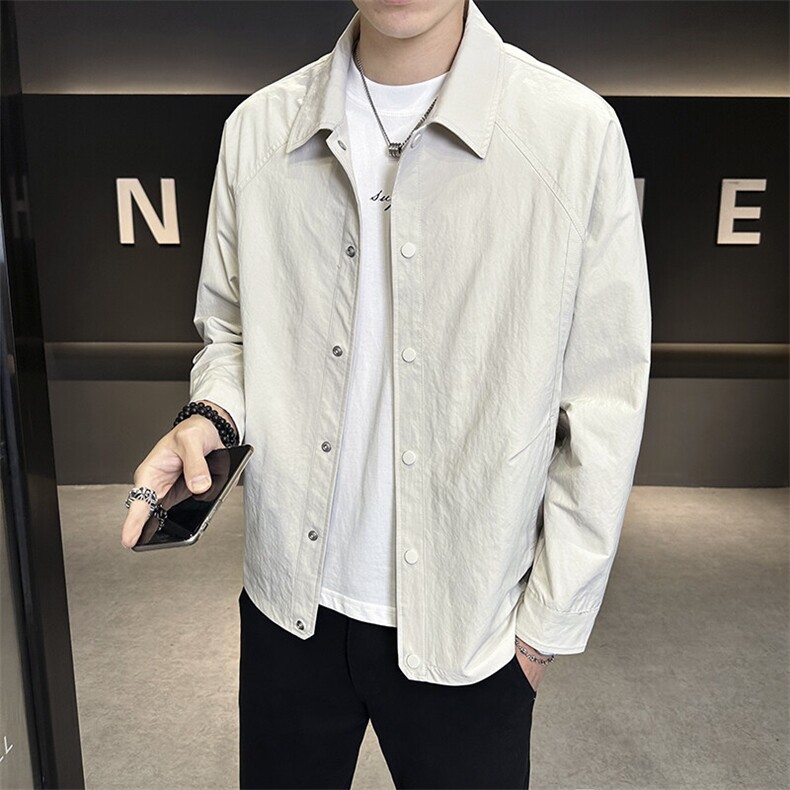 春季衬衫领夹克外套帅气简约上衣8821-P90,男装夹克,星座703-1