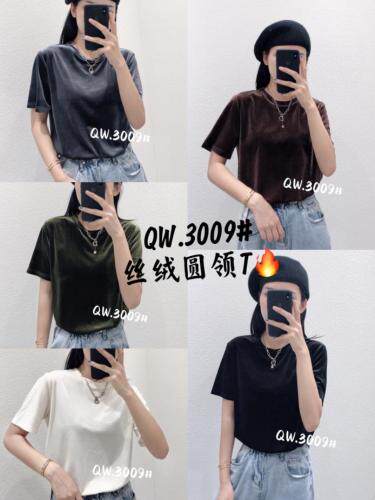 高级丝绒圆领T配西装绝美～，女装西装，柒外