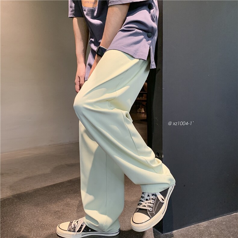 夏季拖地冰丝西裤宽松直筒超薄垂感拖地裤XZ1004-1KZ1668P35控,男装休闲裤,星座715