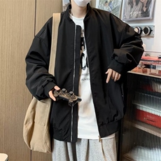 美式星星刺绣飞行员夹克棒球服男春秋季港风潮牌宽松百搭情侣外套，男装夹克，星座716-2