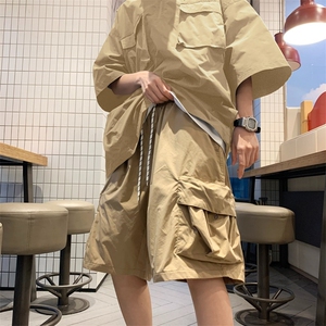 日系cityboy大口袋工装短裤男 户外宽松直筒五分裤,男装牛仔裤,星座1210-1