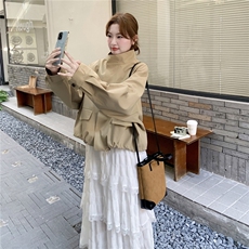 韩范简约短款风衣外套女2025秋季新款慵懒风宽松小个子百搭上衣潮，女装风衣，2C325