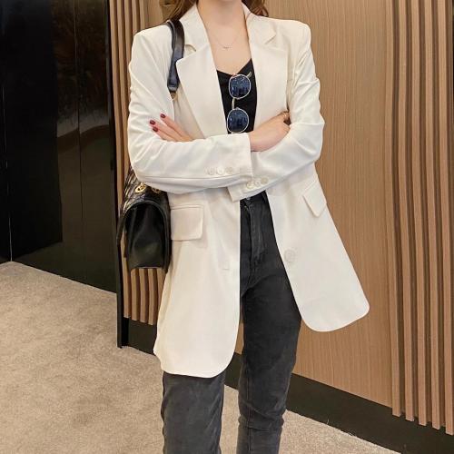 白色西装外套女2021春新款高级感炸街网红薄款设计感小众西服,女装西装,香丽迪1