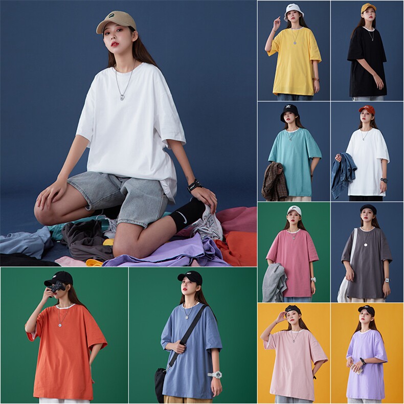 2024夏季新款中性风大码纯色圆领10色短袖T恤S-5XHT21000-P15，男装T恤，电商A022