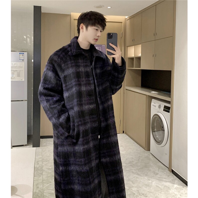 1港风长毛马海毛面料小香风大衣加厚羊毛大衣77932DONGP135控198，男装毛呢大衣，星座226-2