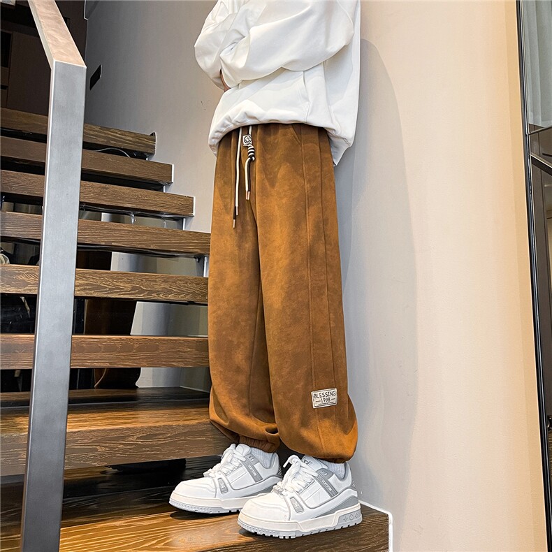 8XL-M痞帅脏脏束脚休闲卫裤男春季大码裤子KZ022特价P40,男装休闲裤,电商B312