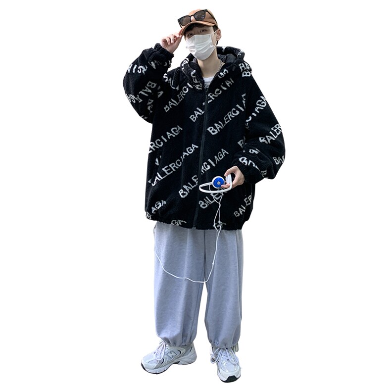 冬季宽松棉衣男外套羊羔毛情侣加绒棉服女棉袄潮M8801P135控168,男装棉衣,电商A078