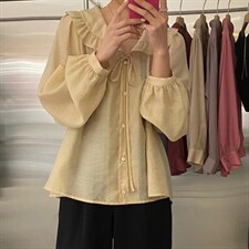 花边领衬衣，其它，POHIO葆伊